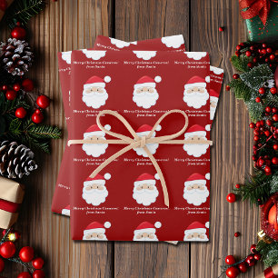 Van Santa Schattige Custom Red Kinder Christmas Inpakpapier Vel