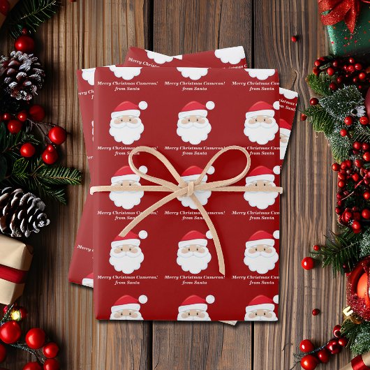 Van Santa Schattige Custom Red Kinder Christmas Inpakpapier Vel
