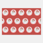 Van Santa Special Delivery Sneeuwman rendieren Inpakpapier Vel (Voorkant 2)