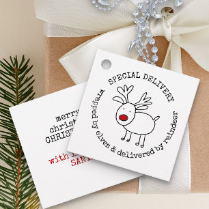 Van Santa Speciale Levering door Rendier Custom Bedankjes Labels