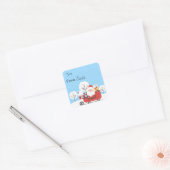 Van Santa Square Stickers 3 inch (vel van 6 inch) (Envelop)