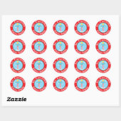 Van Santa sticker aangepaste naam Noordpool bord (Vel)