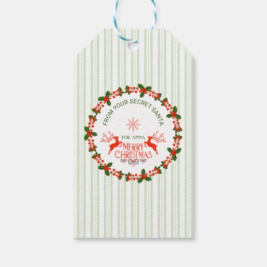 Van Santa stickers Cadeaulabel (Achterkant)