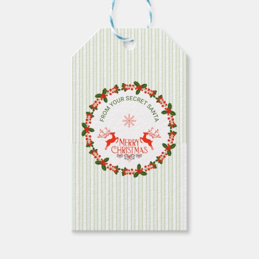 Van Santa stickers Cadeaulabel (Voorkant)