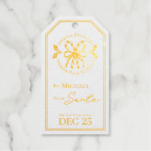 Van Santa Suikerstok Folie Cadeautag Cadeaulabels (Voorkant)