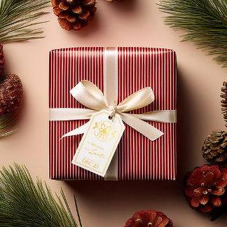 Van Santa Suikerstok Folie Cadeautag Cadeaulabels