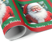 Van Santa Voeg de naam van het kind een persoonlij Cadeaupapier (Rol Hoek)