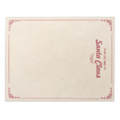 Van Santa's Bureaublad - Vintage Kerstmis Notitieblok (Voorkant)