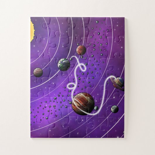 Van Saturnus naar de Maan Puzzel (Verticaal)