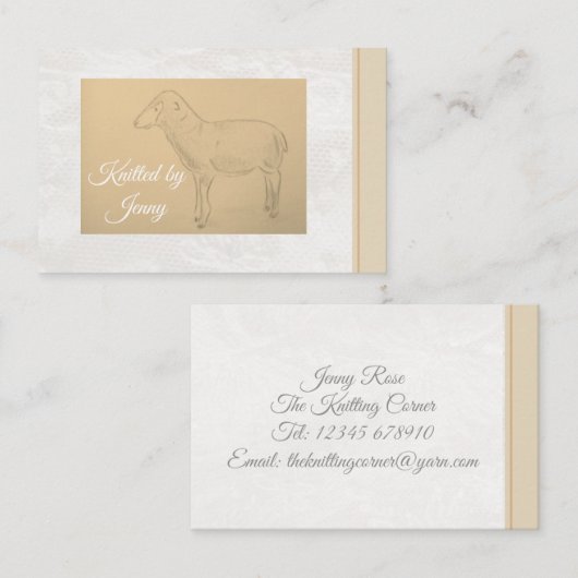 Van schapen afkomstig visitekaartje (Voorkant / Achterkant)