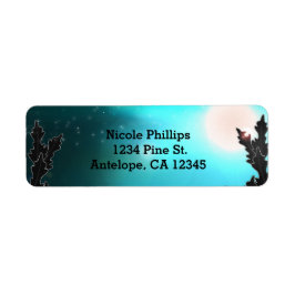 Van schemer tot dageraad blauwe nacht adreslabels etiket