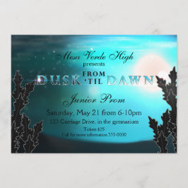 Van schemering tot dageraad Trouwfeest Prom Party  Kaart