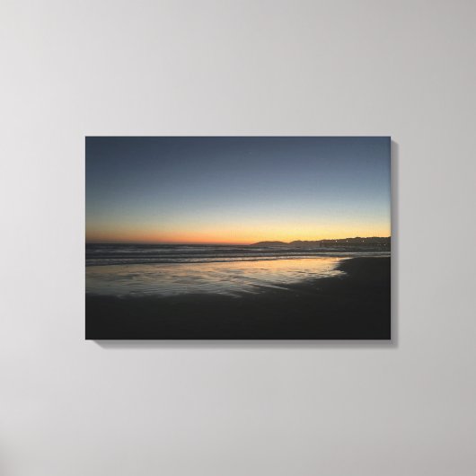 Van schemering tot schemering bij het Beach Photo  Canvas Afdruk (Voorkant)