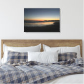 Van schemering tot schemering bij het Beach Photo  Canvas Afdruk (Insitu (Slaapkamer))