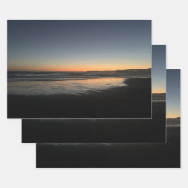 Van schemering tot schemering bij het Beach Photo Inpakpapier Vel