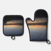 Van schemering tot schemering bij het Beach Photo Ovenwant & Pannenlap Set (Voorkant)