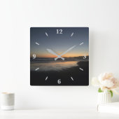 Van schemering tot schemering bij het Beach Photo  Vierkante Klok (Huis)