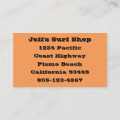 Van schemering tot schemering bij het Beach Photo  Visitekaartje (Achterkant)