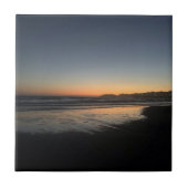 Van schemering tot schemering bij het strand Foto Tegeltje (Voorkant)