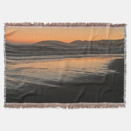 Van schemering tot schemering op het strand Foto a Deken (Voorkant)