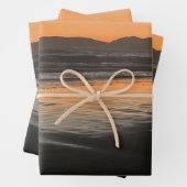 Van schemering tot schemering op het strand Foto a Inpakpapier Vel (In situ)