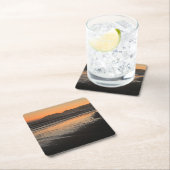 Van schemering tot schemering op het strand Foto a Kartonnen Onderzetters (Insitu)