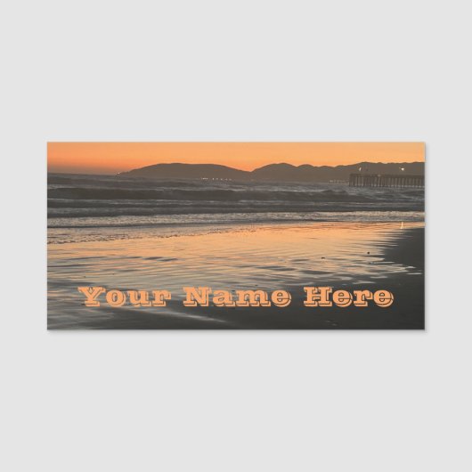 Van schemering tot schemering op het strand Foto a Naamplaatje (Voorkant)