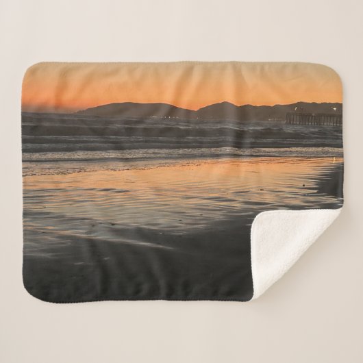 Van schemering tot schemering op het strand Foto a Sherpa Deken (Voorkant (horizontaal))