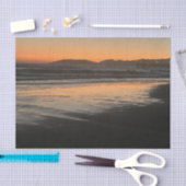 Van schemering tot schemering op het strand Foto a Tissuepapier (Craft)