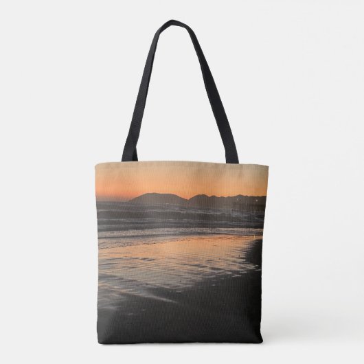 Van schemering tot schemering op het strand Foto a Tote Bag (Achterkant)