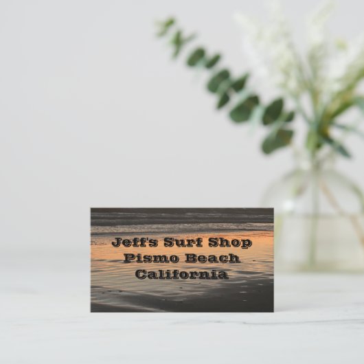 Van schemering tot schemering op het strand Foto a Visitekaartje (Staand voorkant)