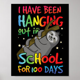 Van School Happy 100th Day 100 Hanging Kawaii Slot Poster