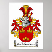 Van Schoonhoven Family Crest Poster (Voorkant)