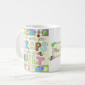 "Van scrapen tot kantelen" Aangepaste bug Koffiemok (Voorkant links)