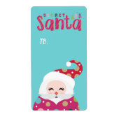 Van Secret Santa | Santa Claus Sticker Gift Label (Voorkant)