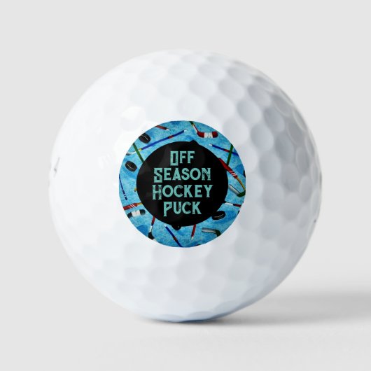 Van Seizoen Hockey Puck Golf Balls Golfballen (Voorkant)
