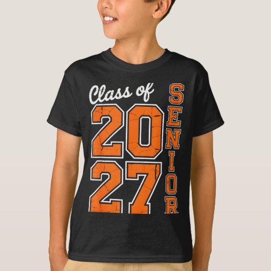 Van Shirt Klas 2027 Senior 27 Middelbare school (Voorkant)