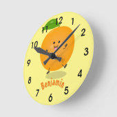 van sinaasappel citrusvruchten met klauterdansen ronde klok (Hoek)