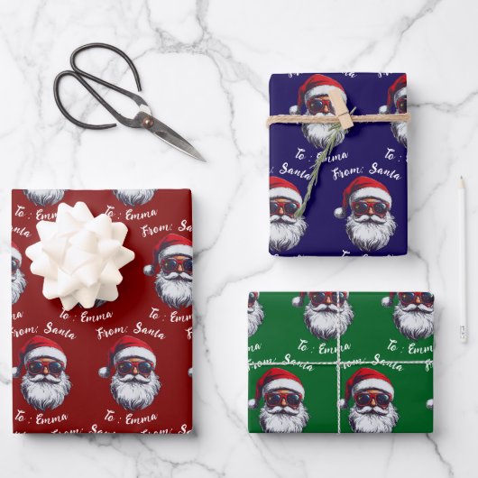 Van Sinterklaas cadeaupapier, aangepaste naam van Inpakpapier Vel (Voorkant)