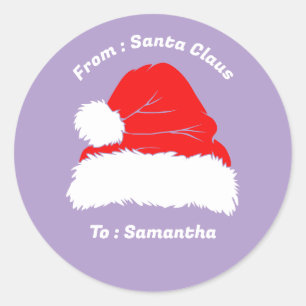 Van Sinterklaas Groen Kerstcadeau paars Ronde Sticker