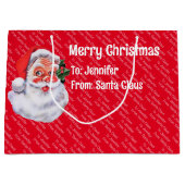 Van Sinterklaas Herhalende Naam Kind Schattige Groot Cadeauzakje (Voorkant)