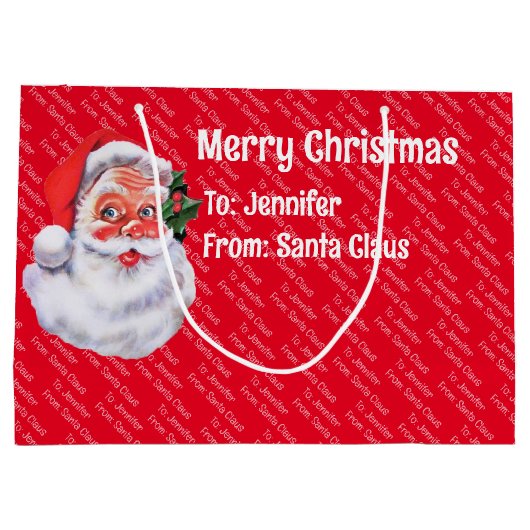 Van Sinterklaas Herhalende Naam Kind Schattige Groot Cadeauzakje (Achterkant)