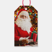 Van Sinterklaas Kerstmis Rood Cadeaulabel (Voorkant)