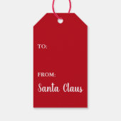 Van Sinterklaas Kerstmis Rood Cadeaulabel (Achterkant)