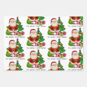 Van Sinterklaas naar Kind naam 3 Leuk Inpakpapier Vel (Voorkant 2)