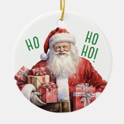 Van Sinterklaas Persoonlijk Kind Kerstmis Keramisch Ornament (Voorkant)