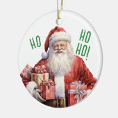 Van Sinterklaas Persoonlijk Kind Kerstmis Keramisch Ornament (Links)