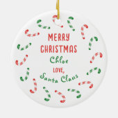 Van Sinterklaas Persoonlijk Kind Kerstmis Keramisch Ornament (Achterkant)