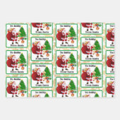 Van Sinterklaas Voeg kindernaam toe Custom 3 Inpakpapier Vel (Voorkant 3)