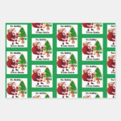 Van Sinterklaas Voeg kindernaam toe Custom 3 Inpakpapier Vel (Voorkant 2)